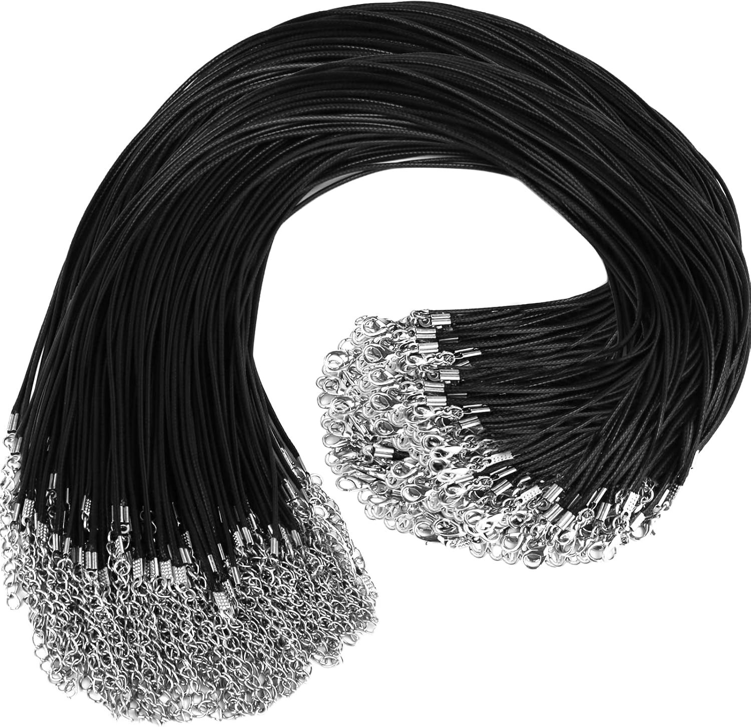 100PCS 18” Leather String Charms Necklace Cords Wholesale Rope Bulk Lot Cords