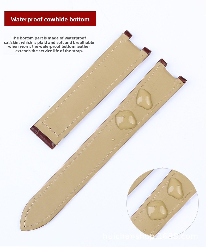 For Cartier Pasha Quality Genuine Leather Watch Band Straps Mens 18 20 21mm