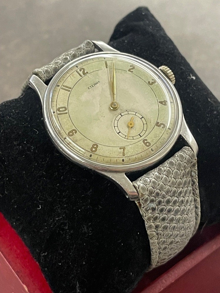 Eterna 1020 Subdial 1941’s Hand-Wind Patina Vintage 35mm 18mm lugs