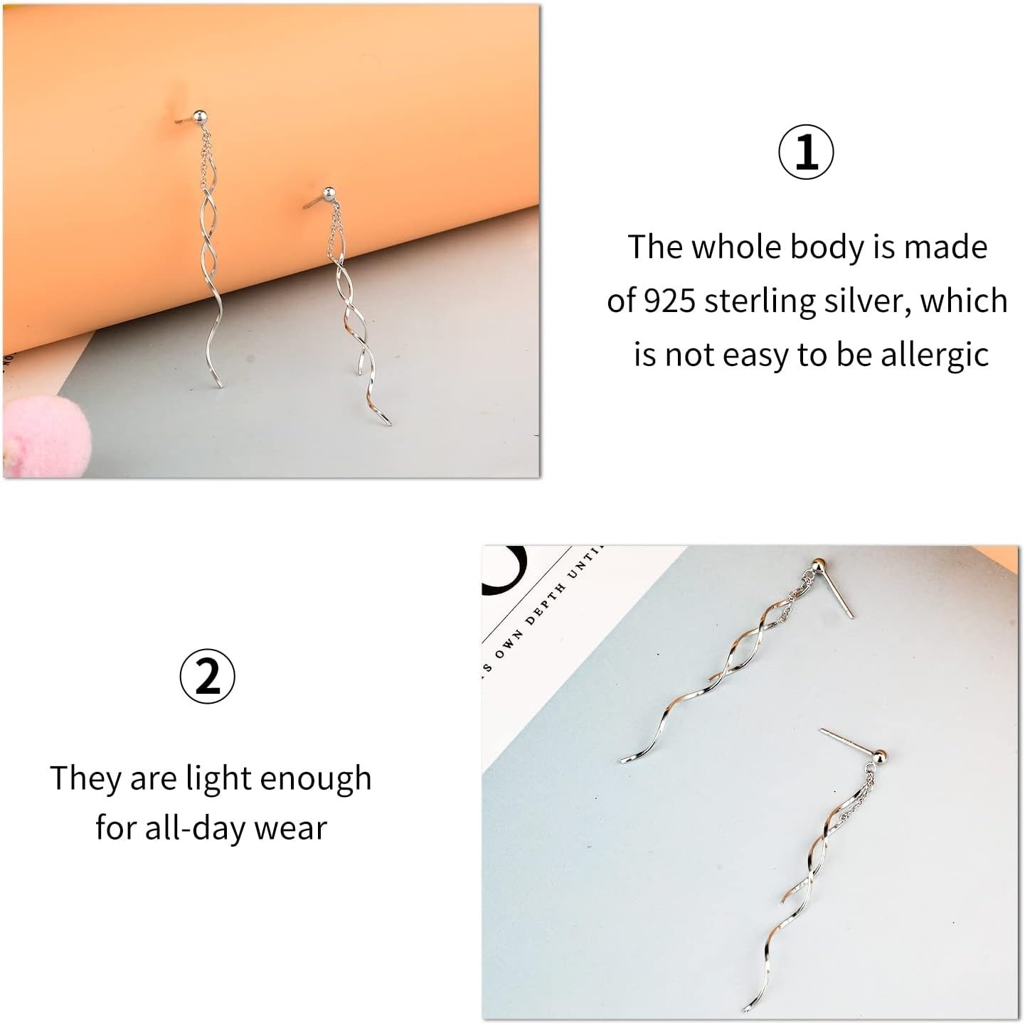 Versatile Threader Drop Earrings in Silver – Perfect Jewelry Gift for Women
