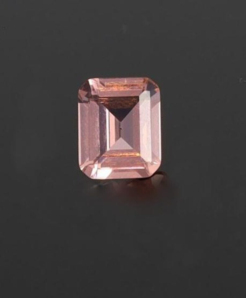 Natural Light Pink Morganite Emerald Cut Size 5-6Ct EGL Certified Loose Gemstone