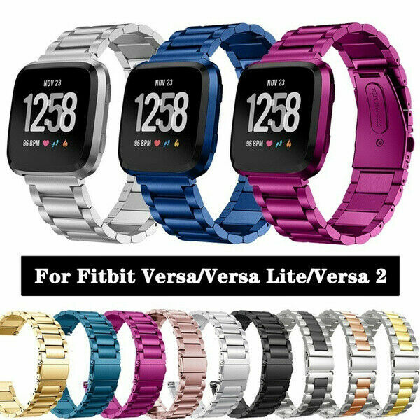 Metal Strap For Fitbit Versa /Versa 2 /Versa Lite Stainless Steel Watch Band