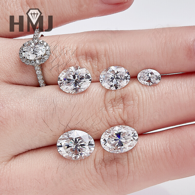 Oval Cut 0.1- 8CT Moissanite Loose Stones GRA Certificated Lab Grown Moissanite