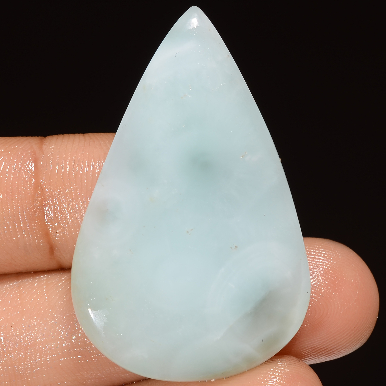 Natural Hemimorphite Pear Shape Cabochon Gemstone 43.5 Ct. 41X25X5 mm EE-45990
