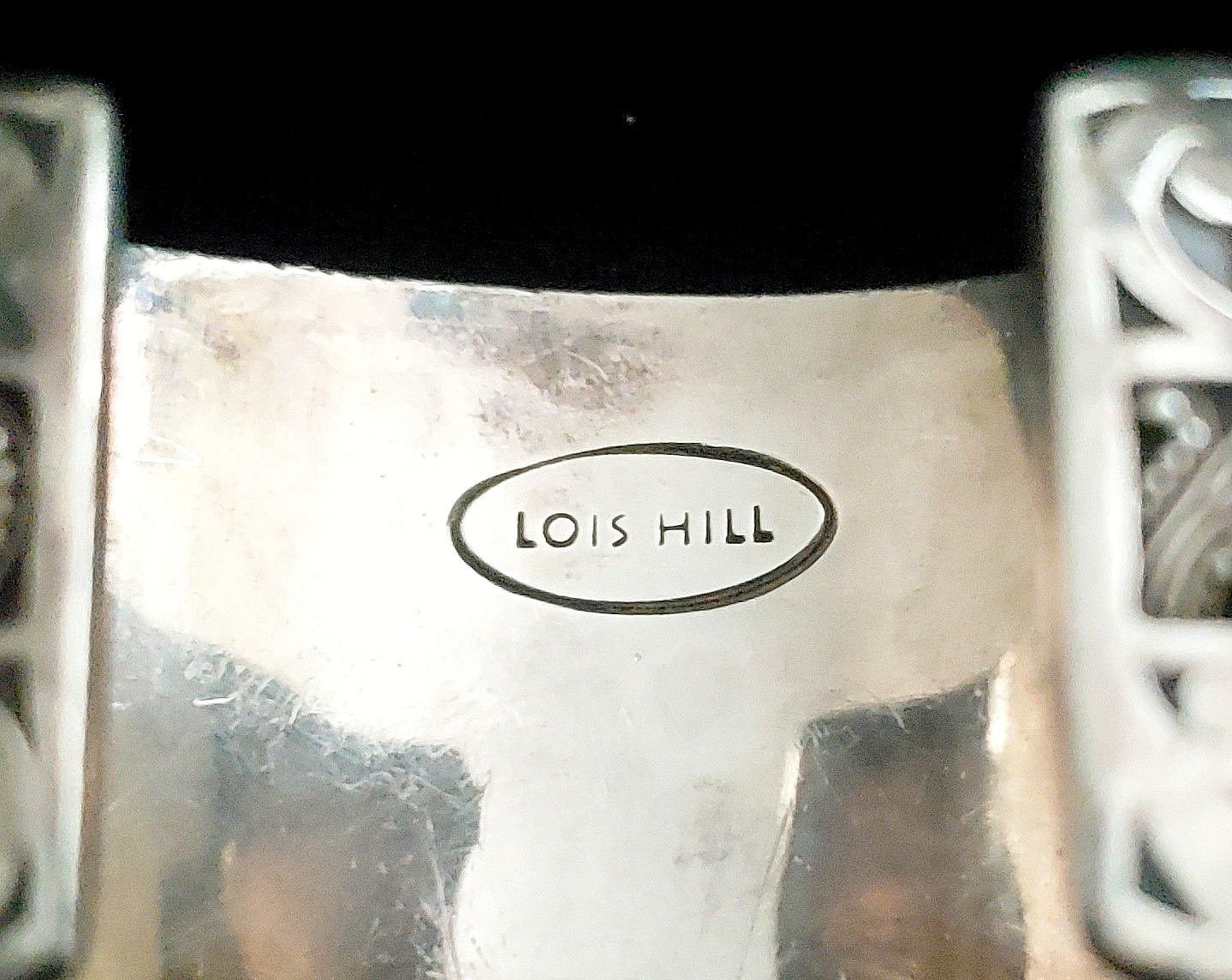 6.25″ x 50mm LOIS HILL 1033 Solid Sterling Silver Scroll Pattern Cuff. FLAWLESS!
