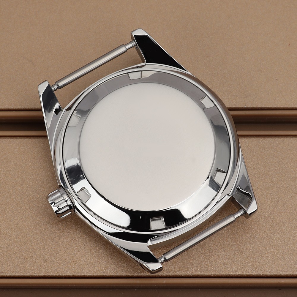 38.5mm NH34 Watch Case with Fluted Bezel Date 316L Steel For Seiko NH34 35 36 38