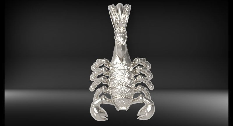 Scorpion Pendant | 999 Fine Silver 24mm | Handmade USA