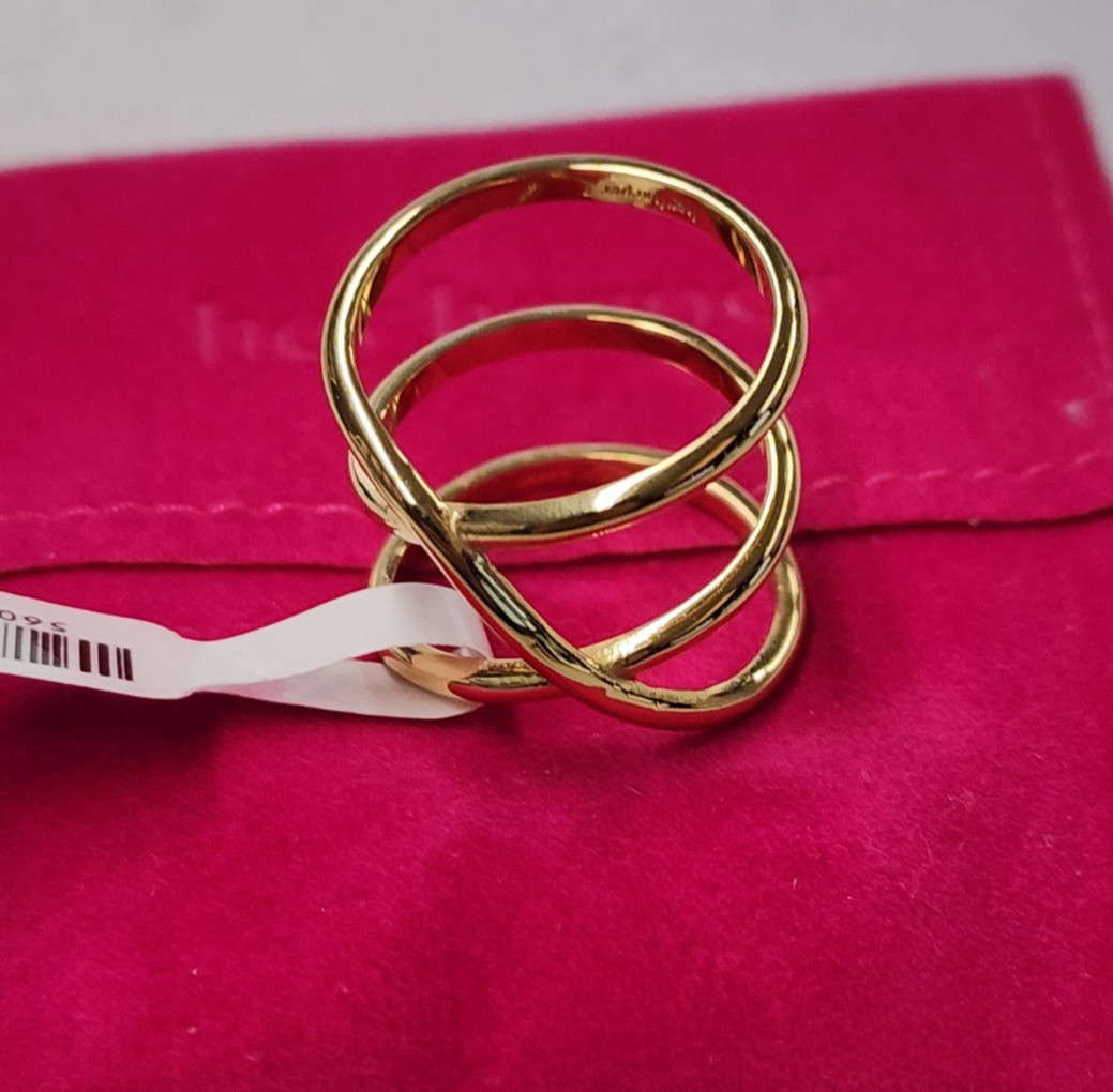 Hey Harper 14K Gold Plated DNA Ring sz 7