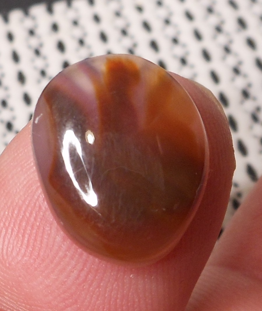 11.00ct Mexican Fire Agate 16.5mm x 13.6mm x 6.1mm