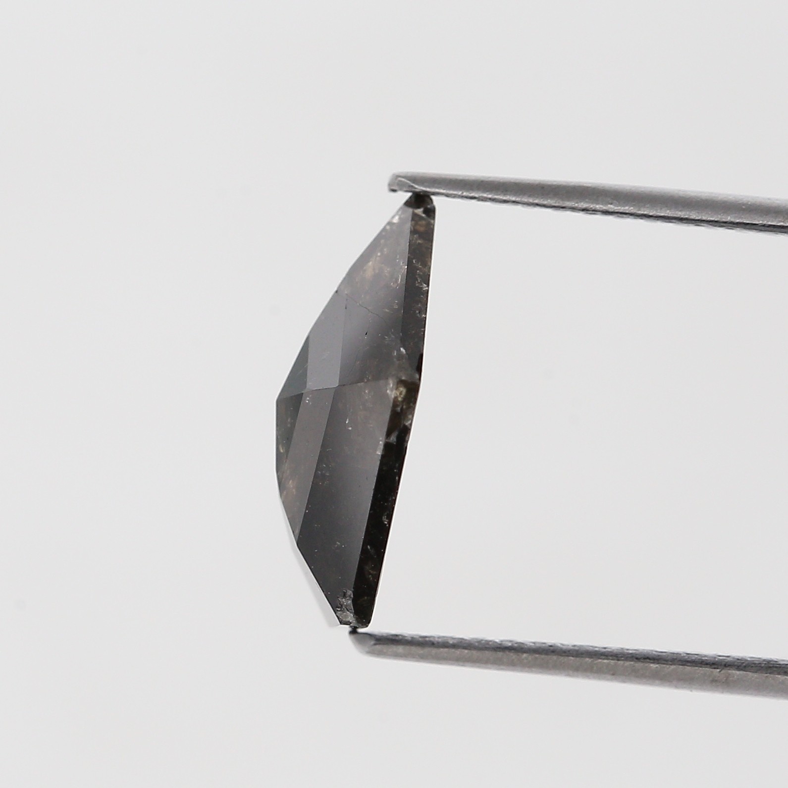 Natural Diamond 2.23ct Pentagon Shape Step Cut Brownish Black