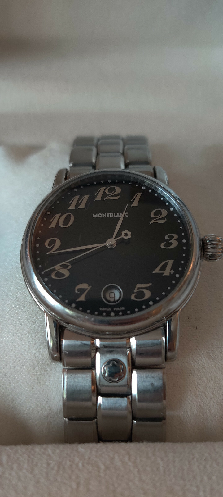 MONTBLANC MEISTERSTUCK MID SIZE WATCH STAINLESS STEEL 7027 36MM