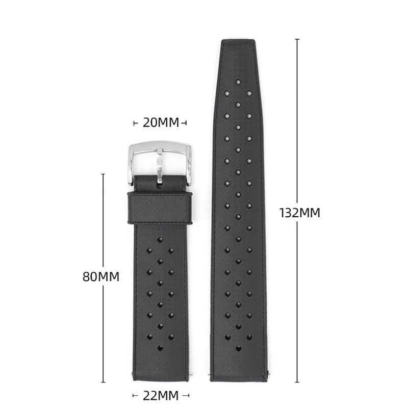Tropical Silicone Watch Strap Band Quick Release Watch Band 18mm 20mm 22mm Smart