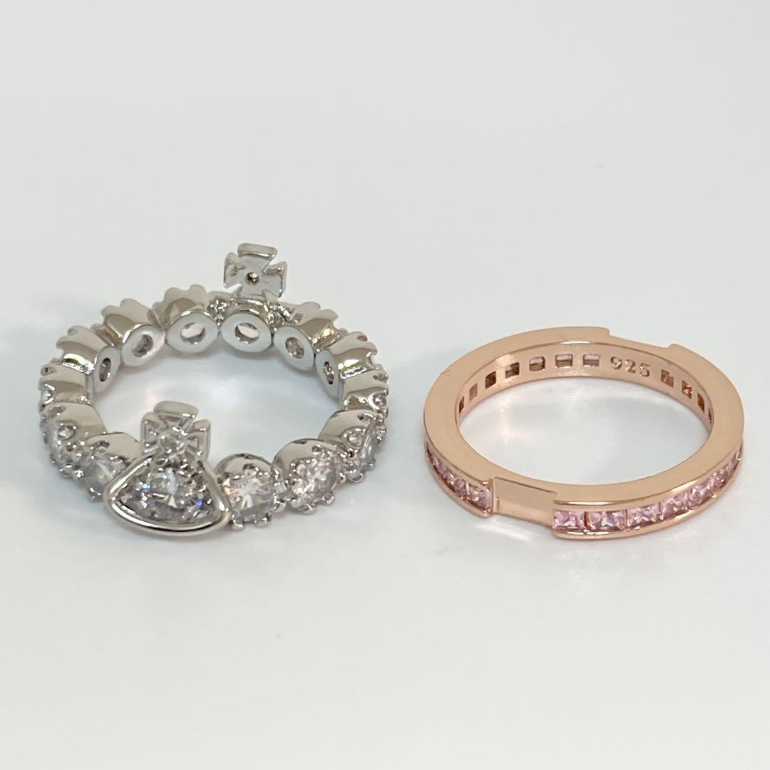 Vivienne Westwood Ring Size 6.5-7 Combination Silver Pink Gold NO BOX
