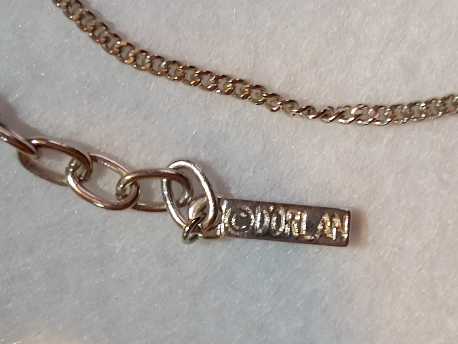 D’Orlan – Necklace / 1/2 in Long Pendant with Swarovski Crystal – 15 in Chain