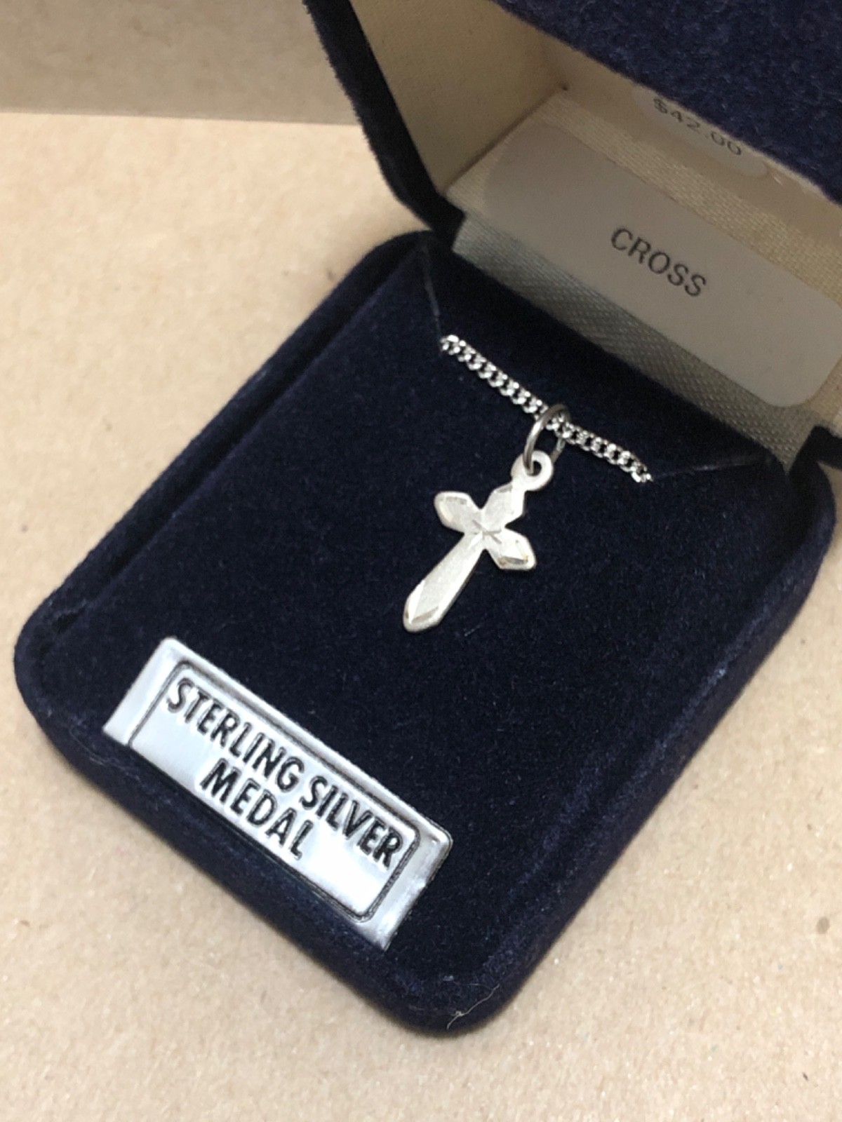 Vintage Signed Bliss Cross Pendant 925 sterling Silver New