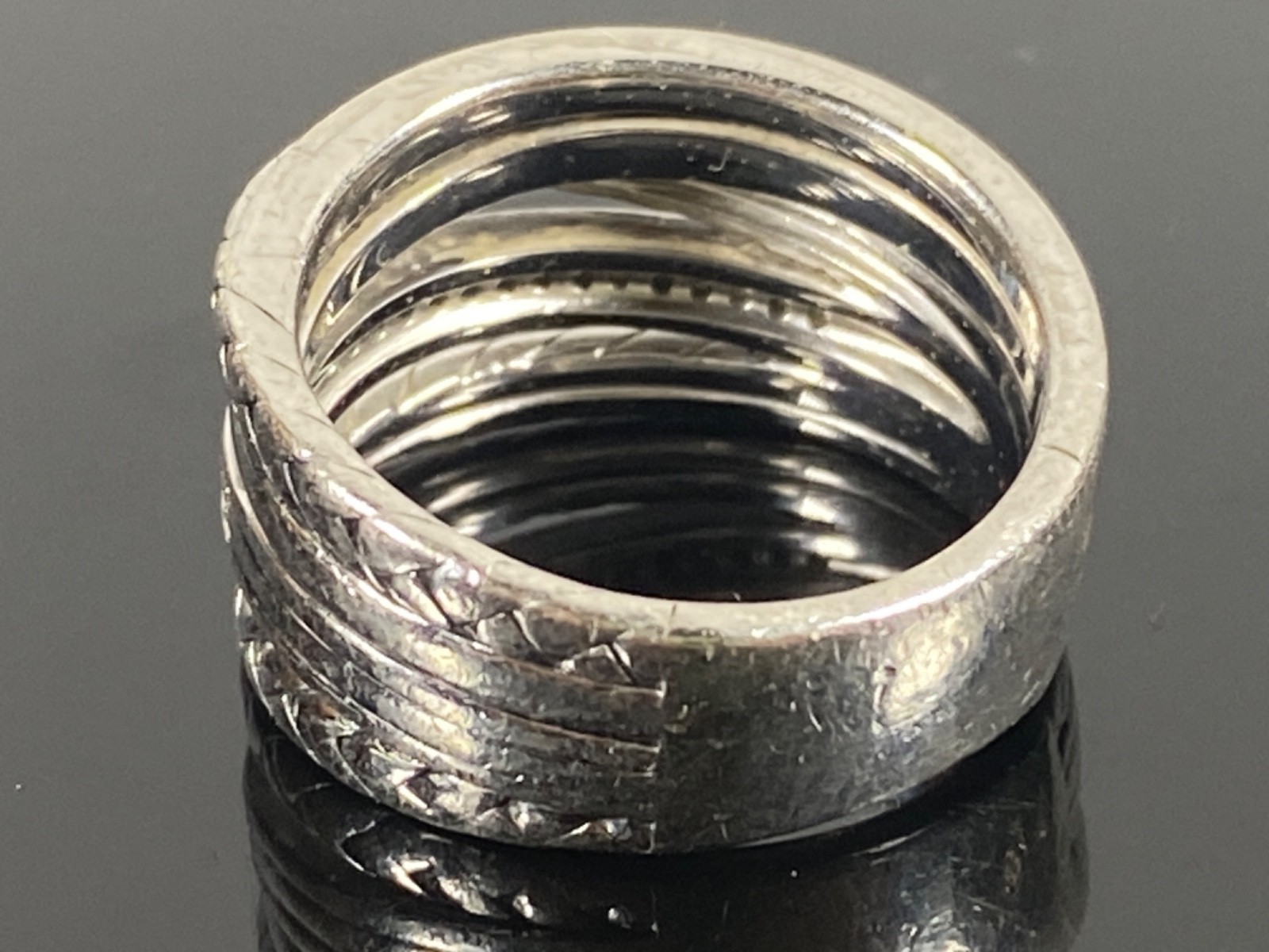 EFFY DESIGNER STERLING SILVER 925 Ring Band Size 7 Five Strands 8.3g