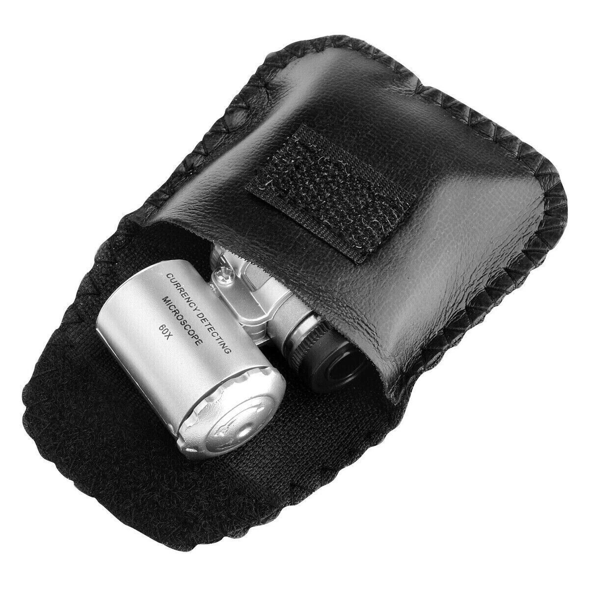 60X Magnifying Loupe Jewelry Jewelers Pocket Magnifier Loop Eye Glass Led Light
