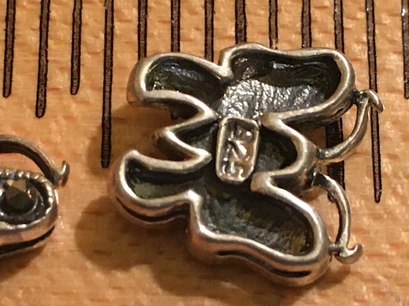 4 pieces – Sterling 925 Silver Butterfly Charm/Bracelet Slide Bead- 1/2″