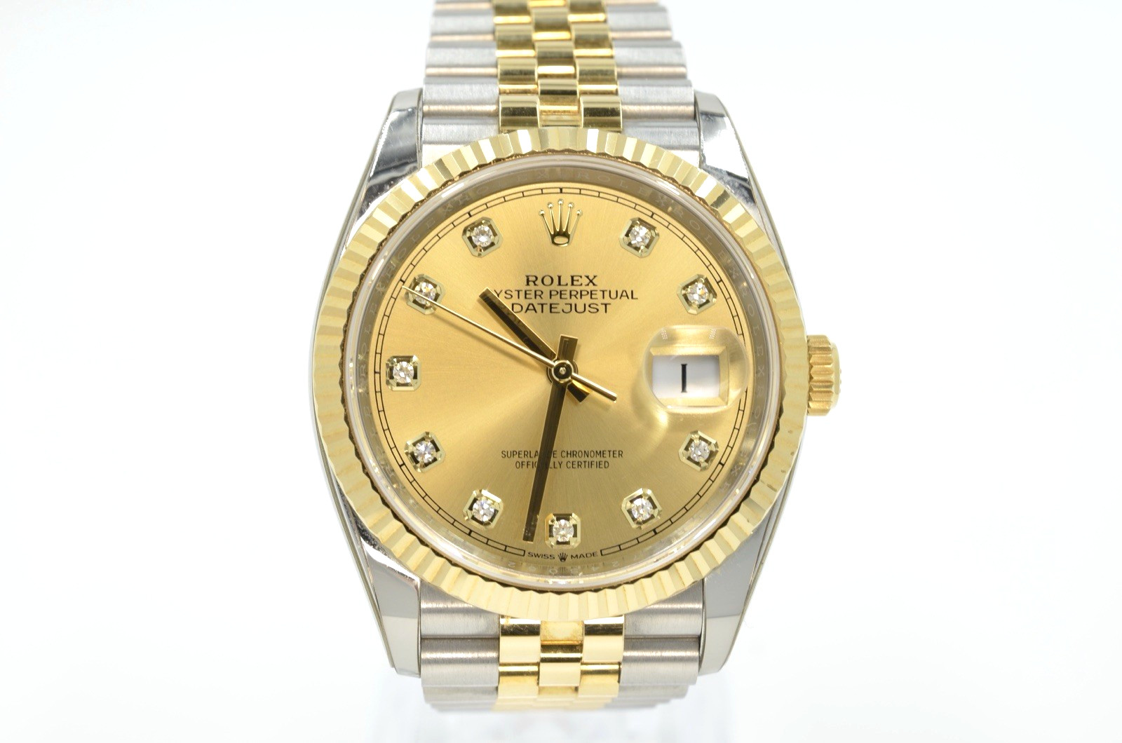 Rolex Datejust 36mm 126233 Champagne Diamond Dial 2021 with Box and Papers