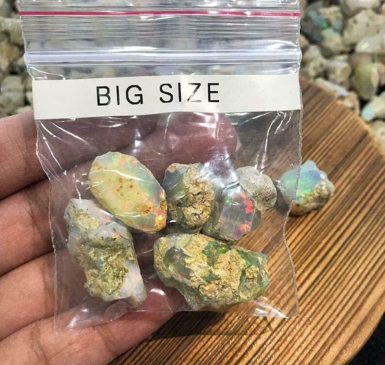 Grade Uncut Raw 50 Cts Opal Rough Lot A Grade Large Size Ethiopian Welo Opal