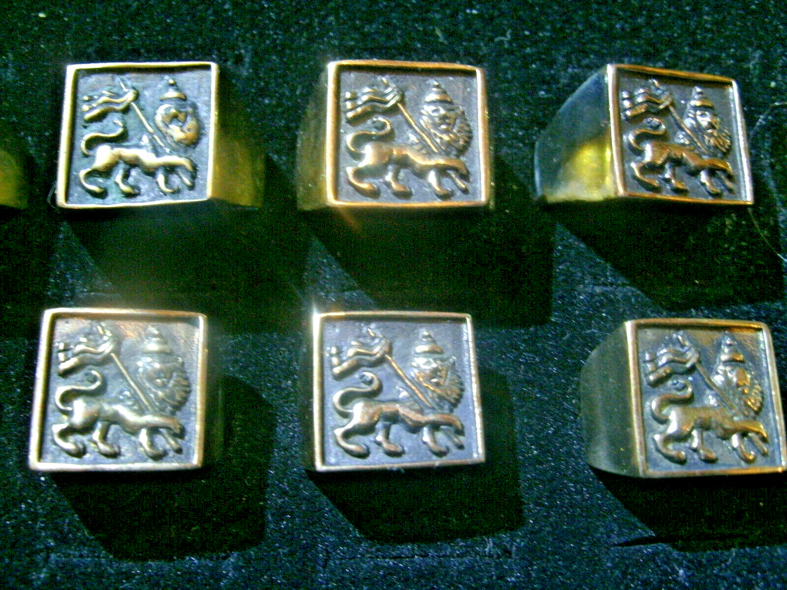 LION OF JUDAH RING size 4 to 17 RASTAFARI Haile Selassie, Bob Marley, Brass
