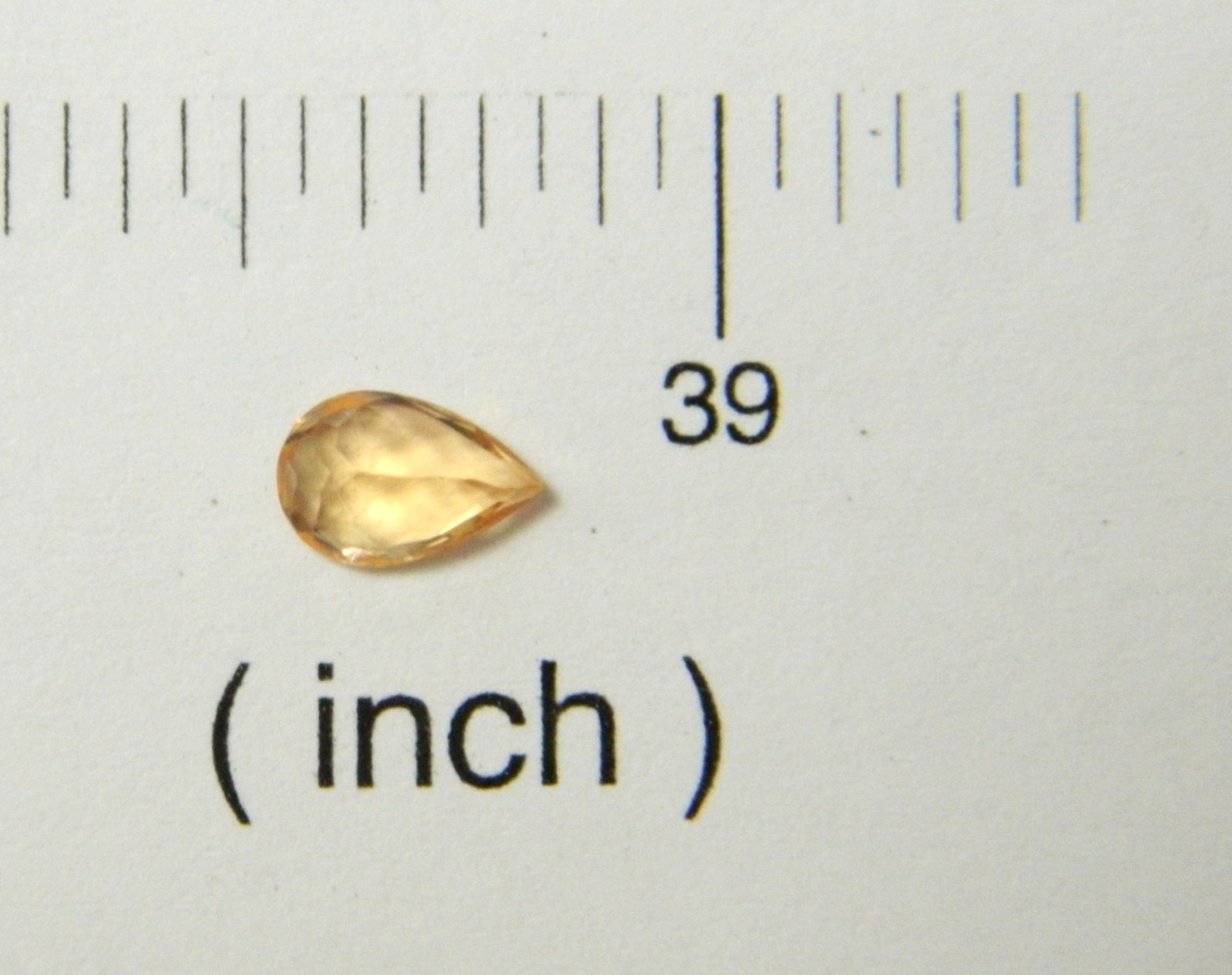 Imperial Topaz 0.73 Ct Clarity IF Pear Cut Natural Golden Brazil I195