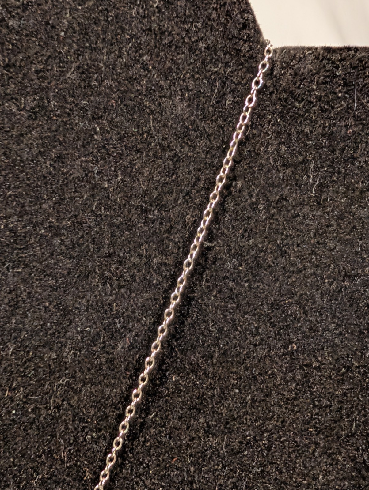 Designer Hou Sterling Silver Floating Diamond Infinity Pendant Necklace 925