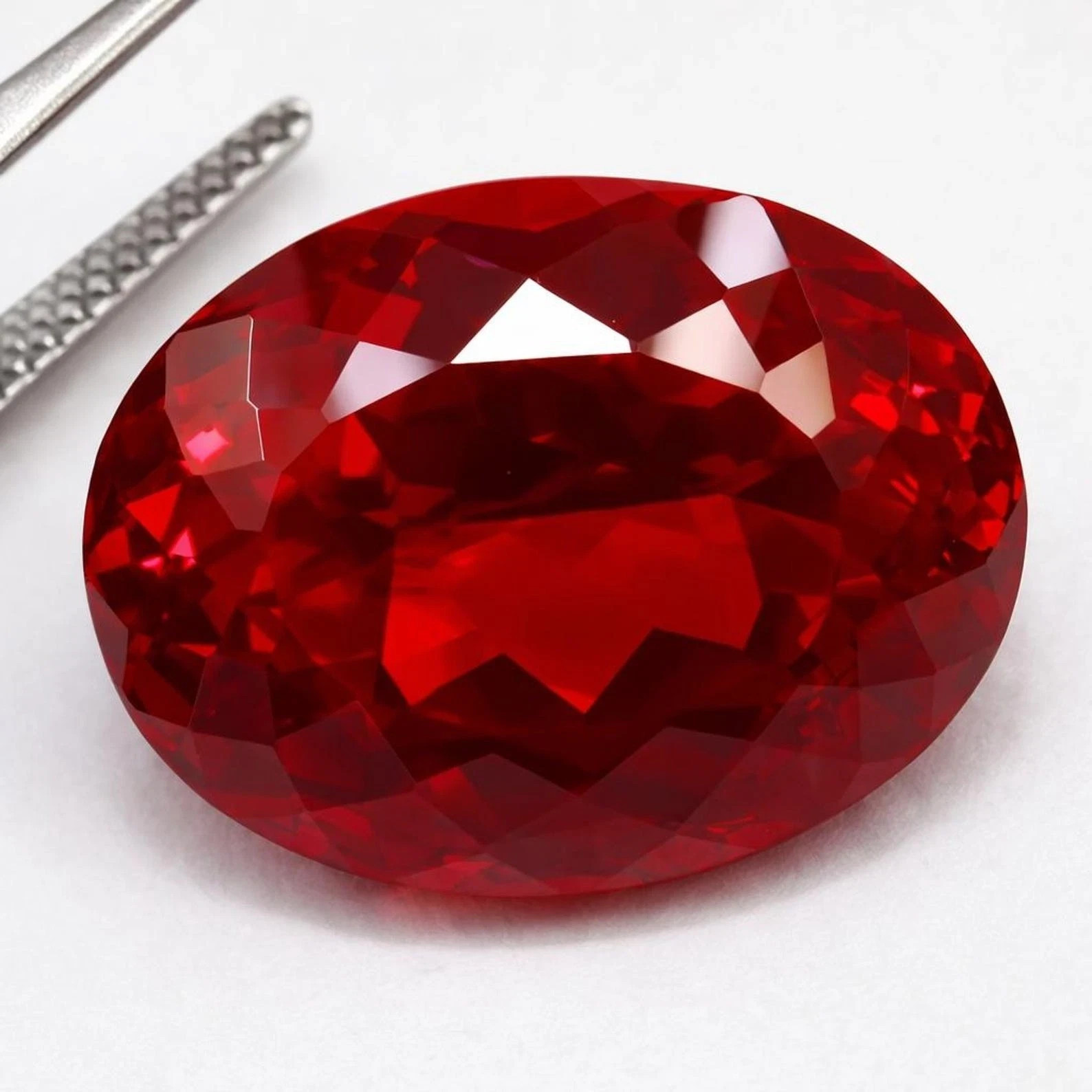 20.00 Ct+ Natural Flawless Myanmar Red Painite Oval Cut Loose Certified Gemstone