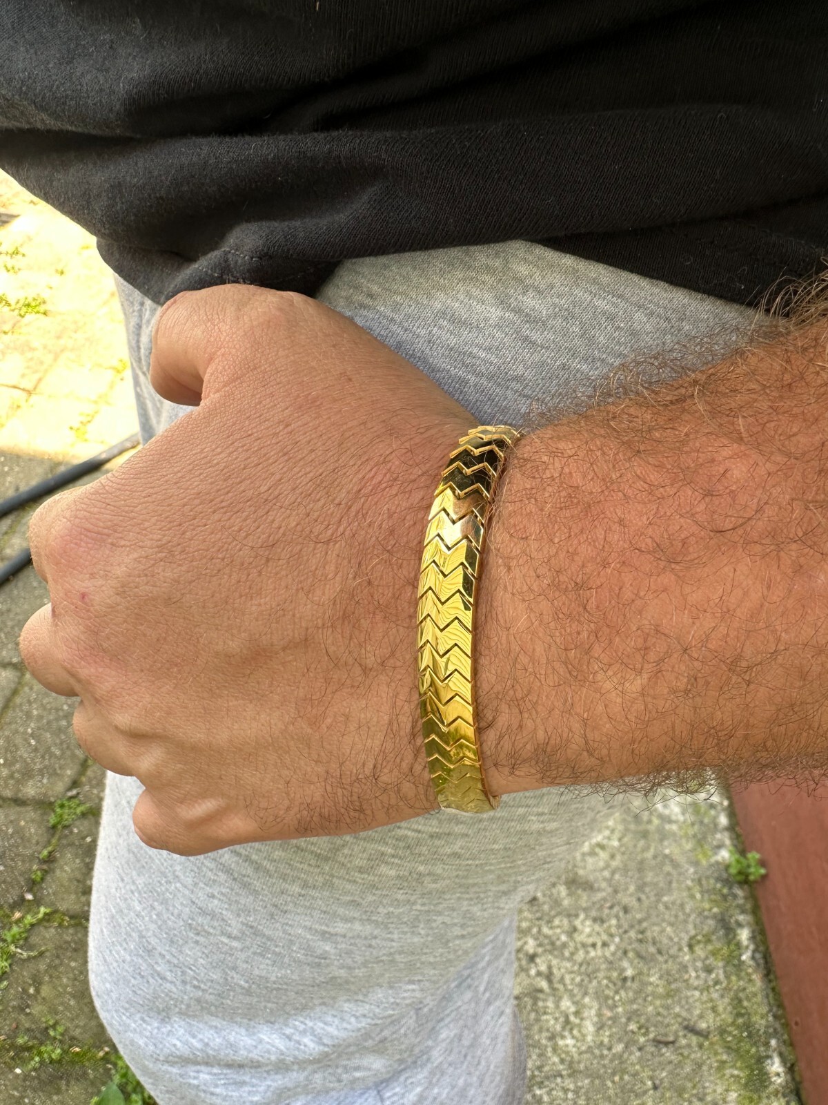 Custom Monaco Snake Bracelet Real 14k Gold Plated 925 Silver 10mm Men Ladies