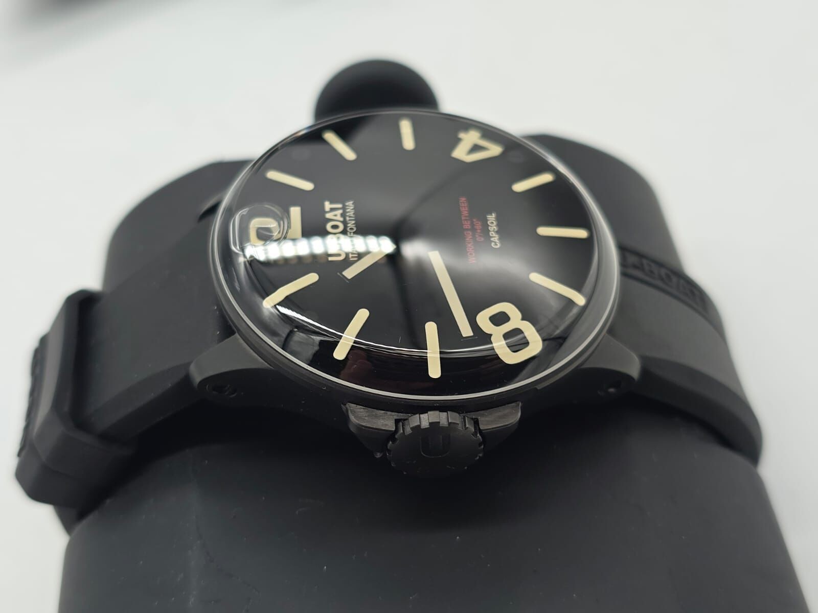 U-Boat Italo Fontana Capsoil 8108/A DLC Quartz Mens Black Analog Watch