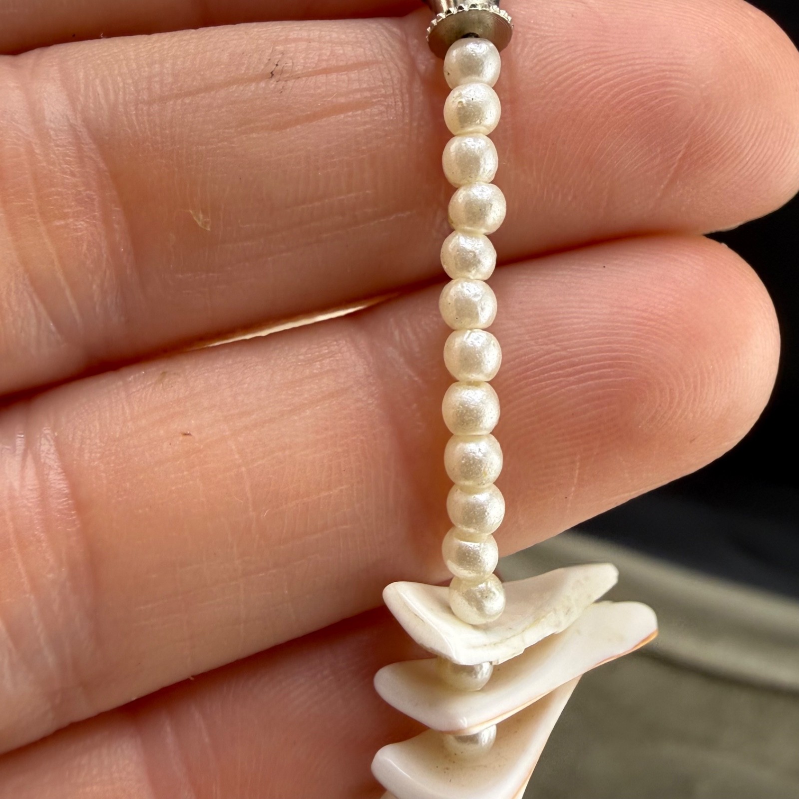 Vintage Shell Necklace Surfer Beach 18”