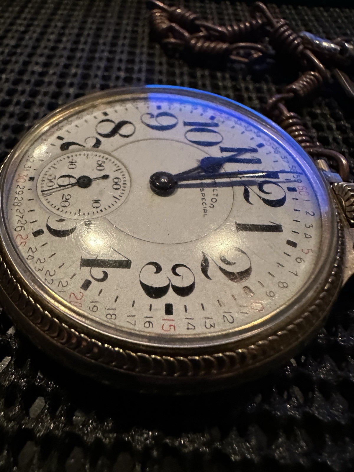 ANTIQUE 16S HAMILTON RAILWAY 992B POCKET WATCH – 21 JEWELS – 6 POSITION WORKING