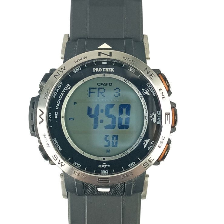 CASIO PRO TREK Climber Line PRW 30 1AJF Black Resin Stainless Steel Men’s Digita