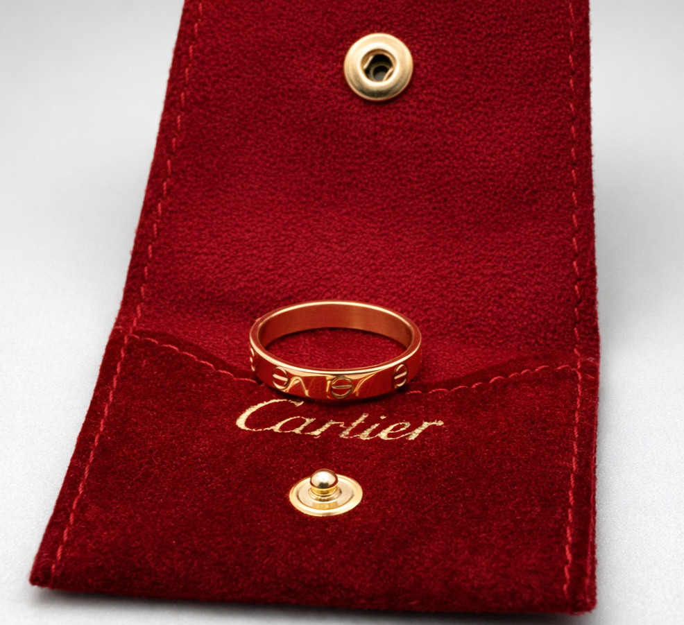 CARTIER Love Ring 18k Yellow Gold 3.6MM Size 8.5 / 59
