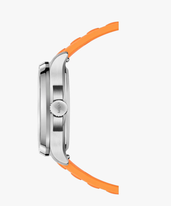 Mido Multifort TV Big Date Grey Dial Orange Strap Men Watch M0495261708100