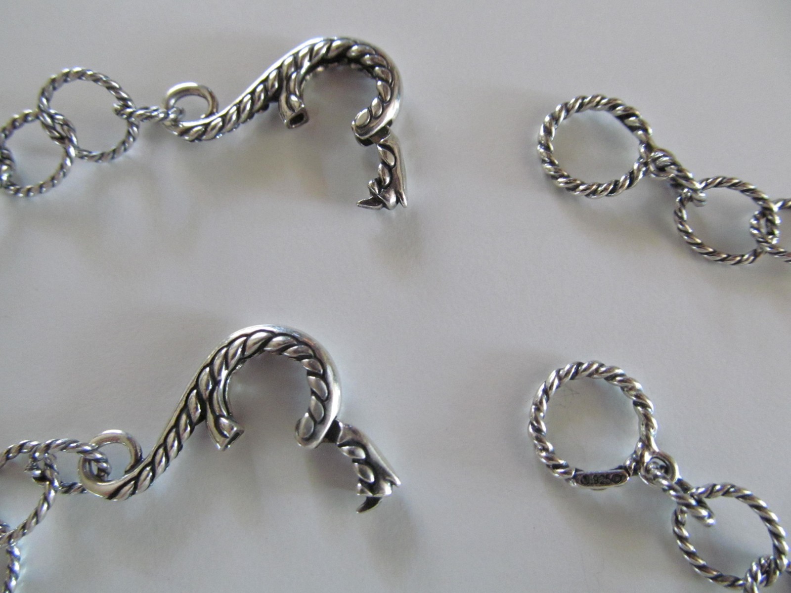 Carolyn Pollack Sterling Silver Scroll Link 24” Necklace & 8” Bracelet Set 40.g