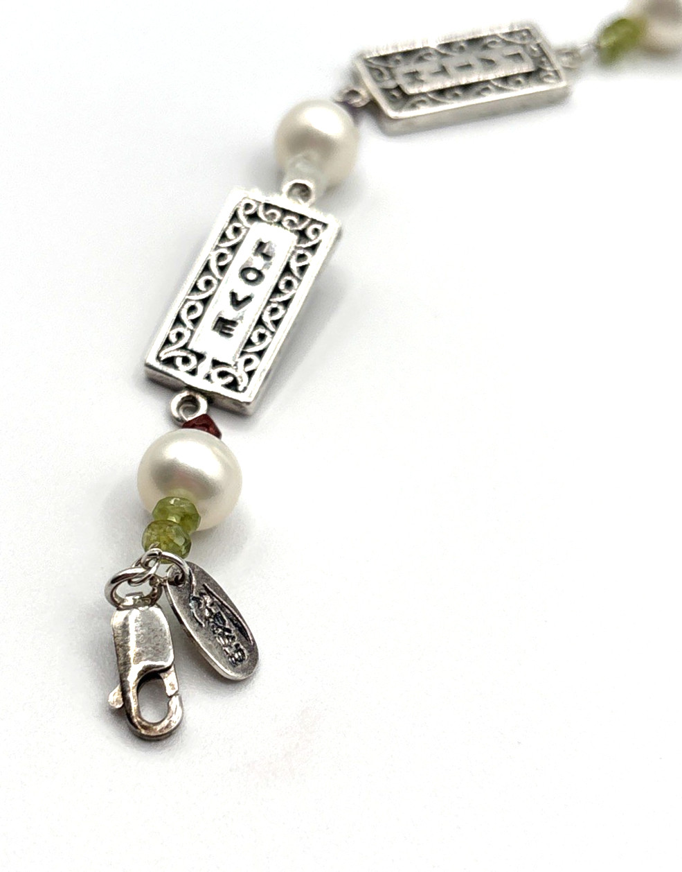 Alexa’s Angels Sterling Silver Bracelet Spiritual, Inspirational, Genuine Pearls