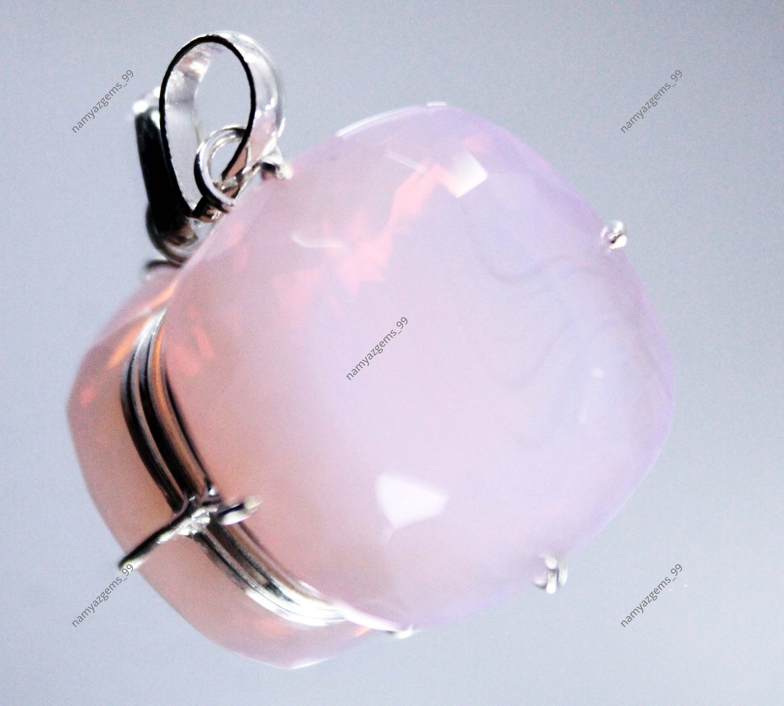 91.80 Ct Natural Pink Opal Cushion Welo Australian Certified Untreated Gemstone
