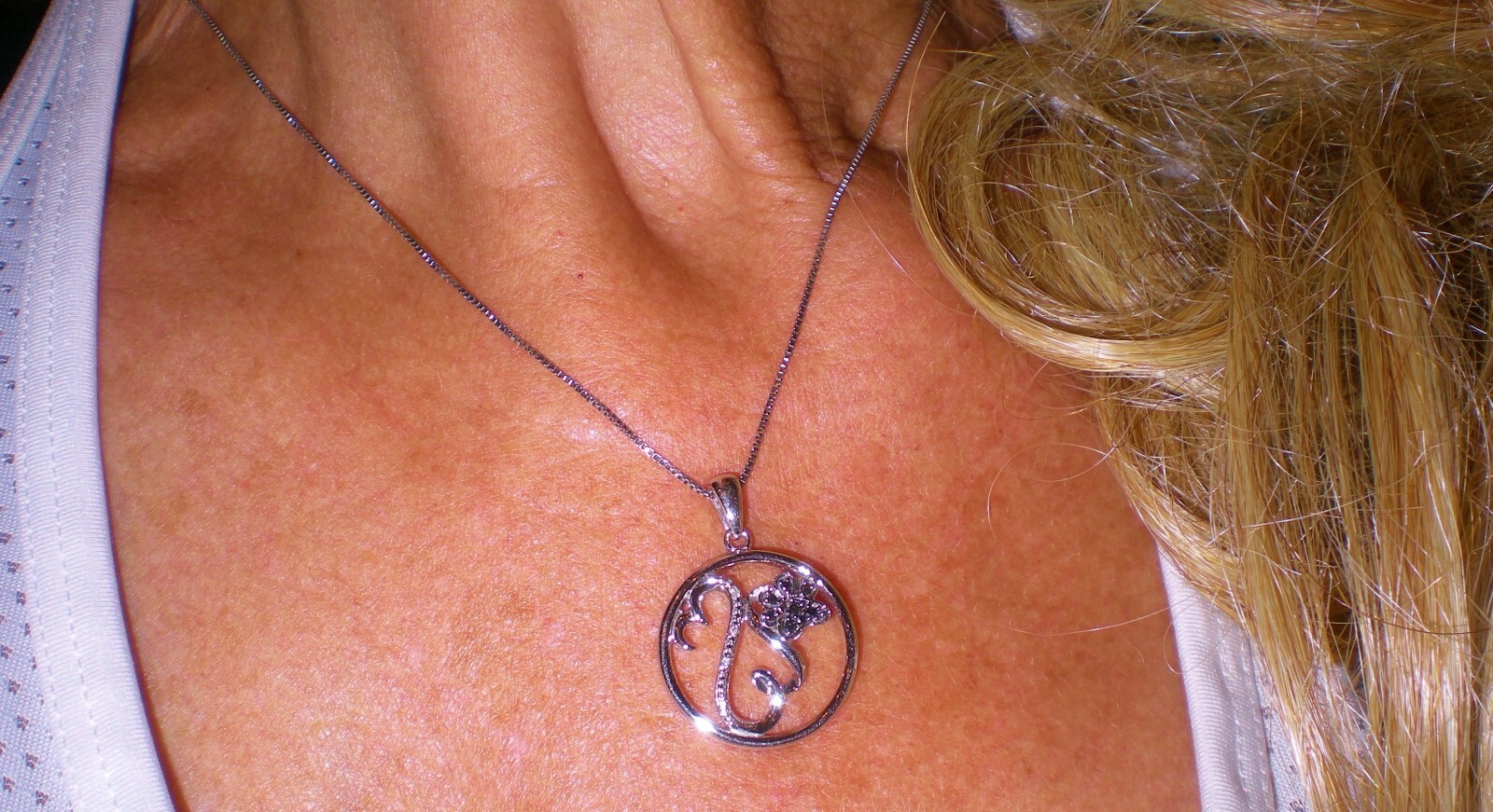 Jane Seymour Open Hearts SS PAW PRINT BLK/WHT Diamond Necklace 🐾 KAY 🐾 RARE!