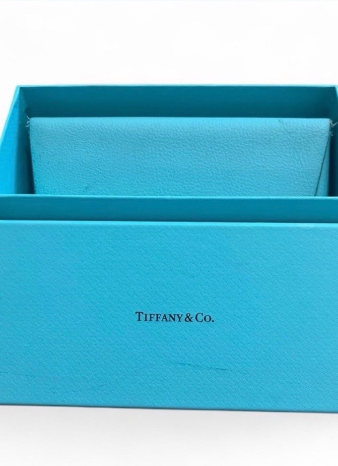 Tiffany & Co. Blue Lined Sunglasses Case and Box Set Only.