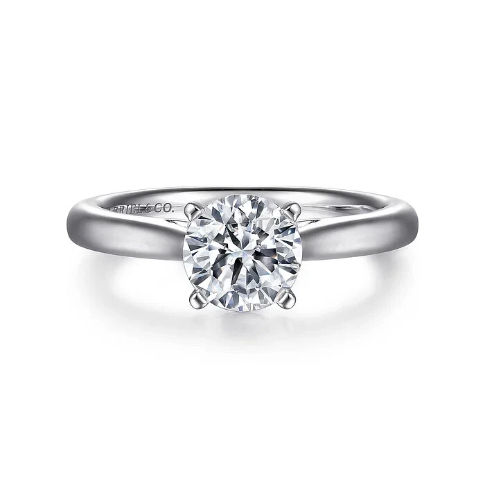 Gabriel & Co. Michelle 14K White Gold Round Diamond Engagement Ring ER6685W4JJJ