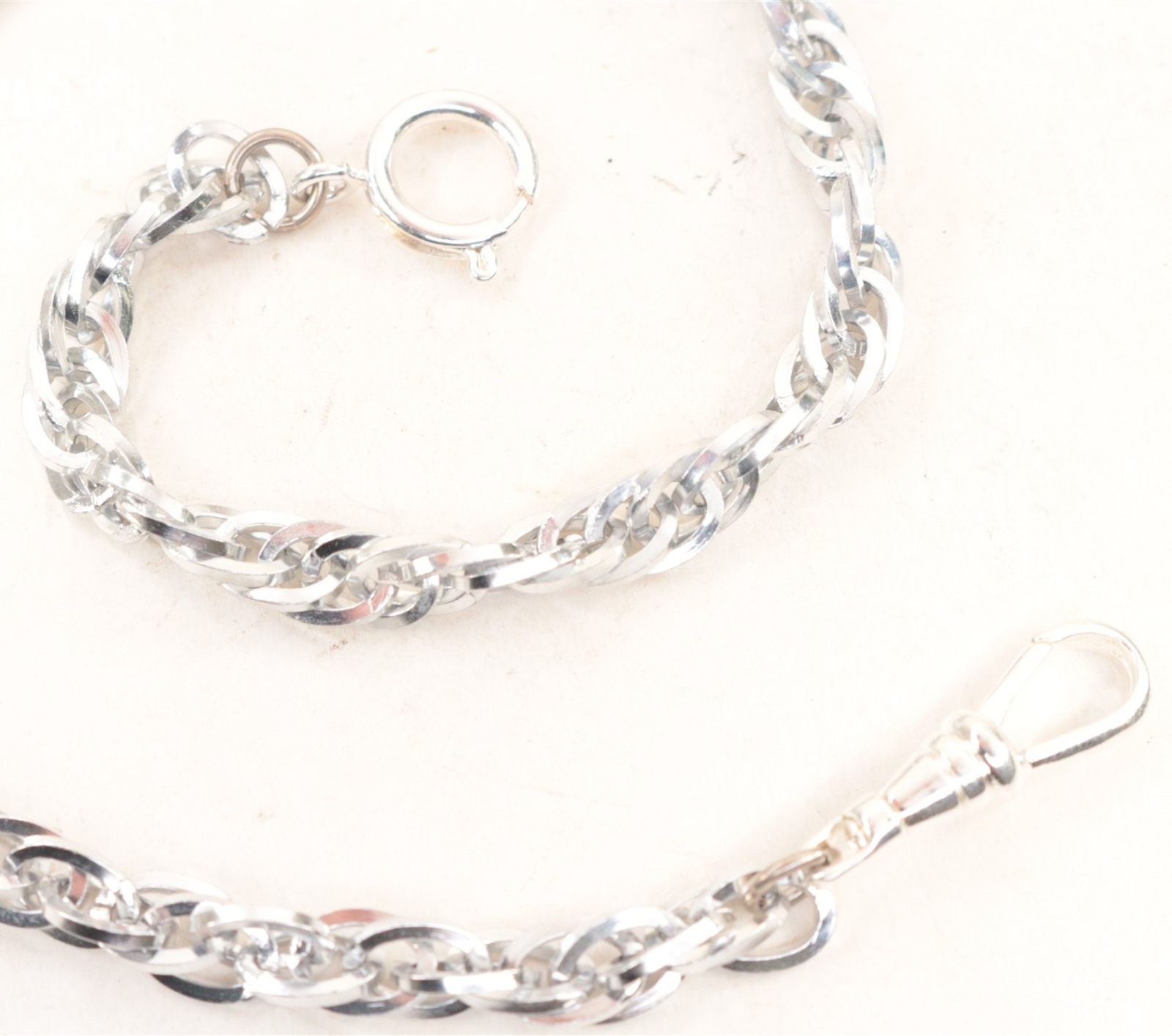 Pocket Watch Chain 14-1/4 inches – Silver-tone – AC20