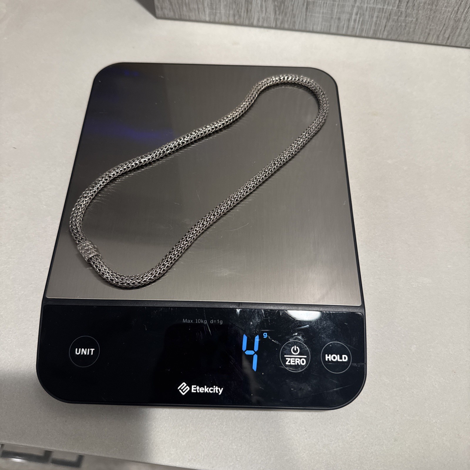 John Hardy Sterling Silver Wheat Chain Necklace 18 Inches Signed 54 Grams 925