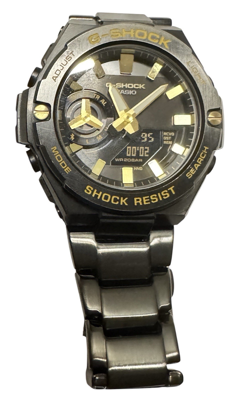 Casio Men’s G-STEEL Carbon Bluetooth Solar Black Watch GST-B500BD-1A9