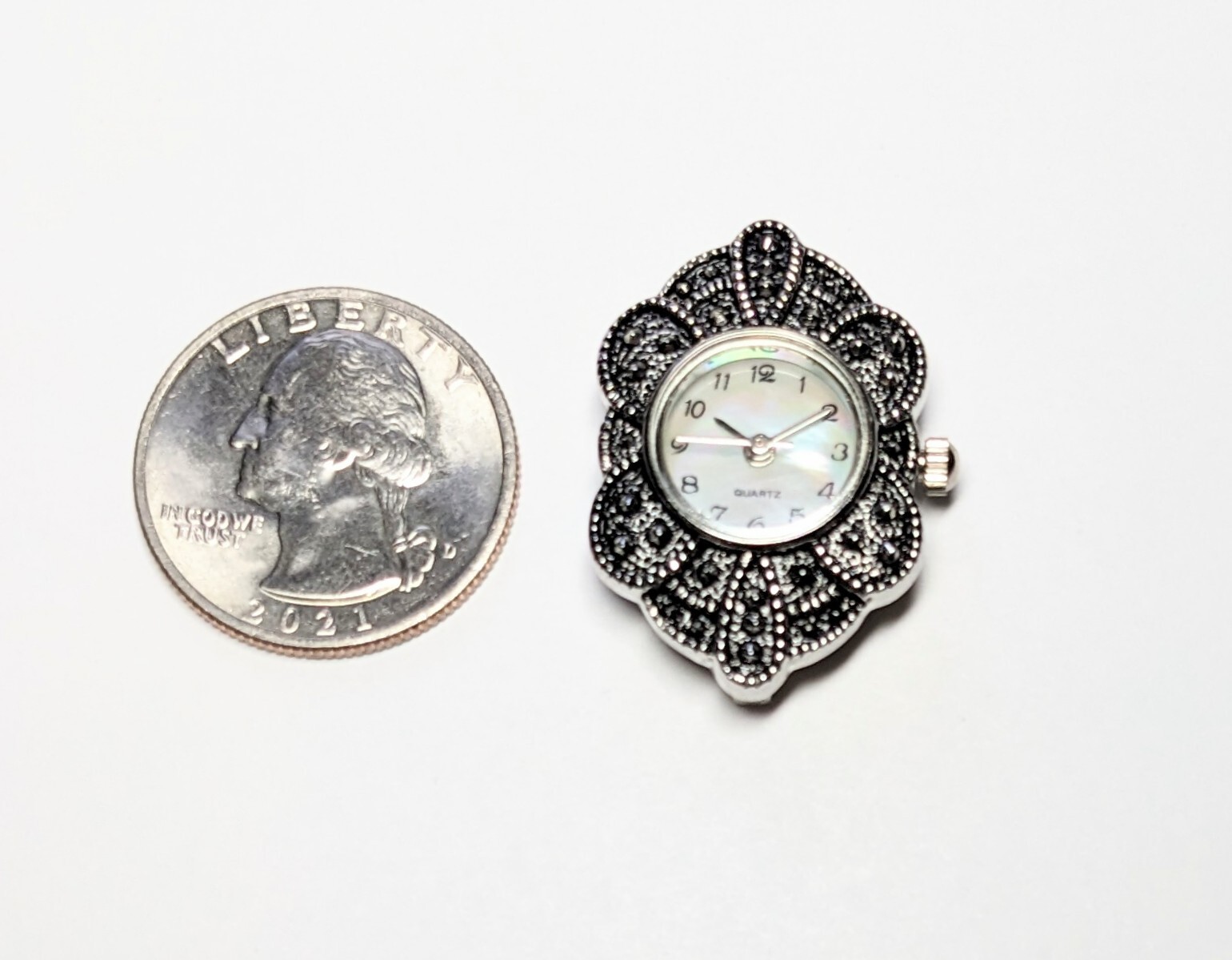Watch Face for Beading lot of 10 pcs Marcasite watch face Black and Gold