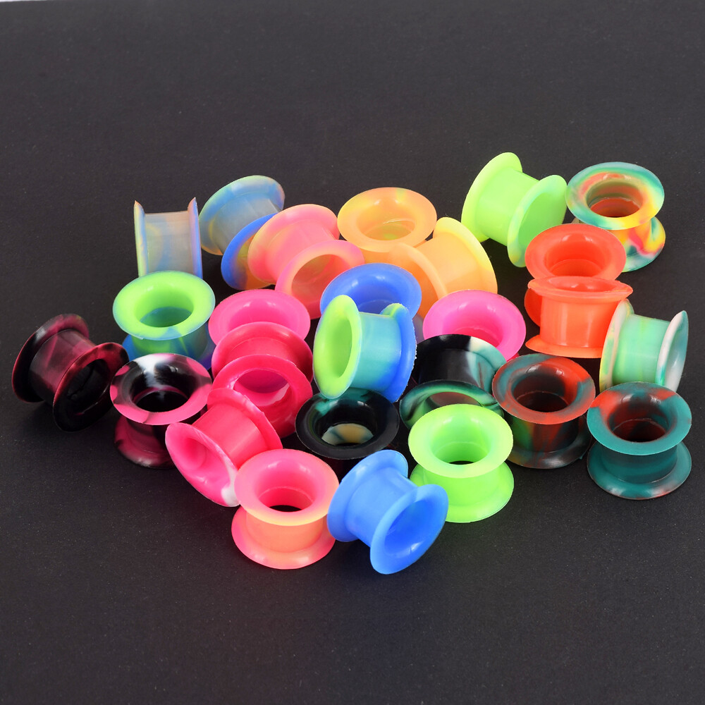 50 RANDOM PAIRS OF EAR PLUGS / EAR GAUGES-MIX STYLE-CHOOSE SIZE-100 PIECES TOTAL