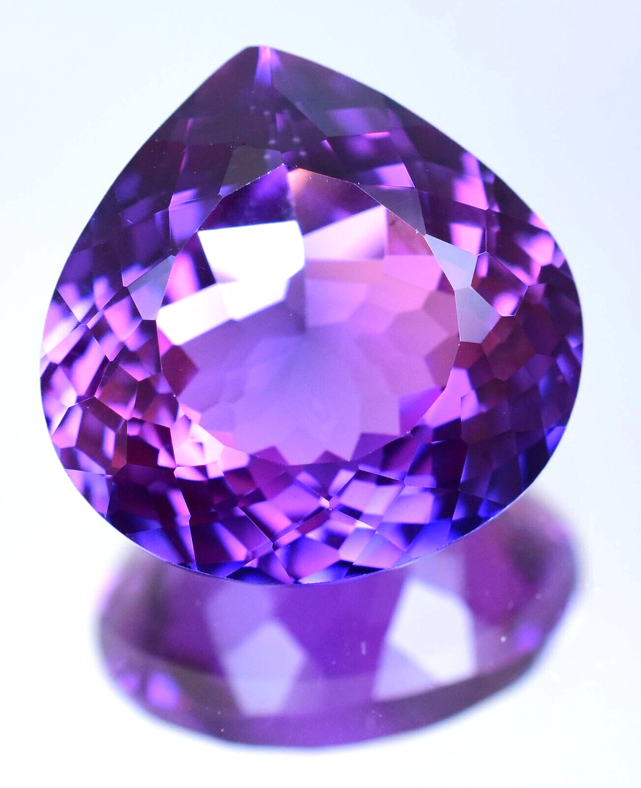 Natural Boysenberry Sapphire 16.60 Ct Pear Certified Flawless Loose Gemstone