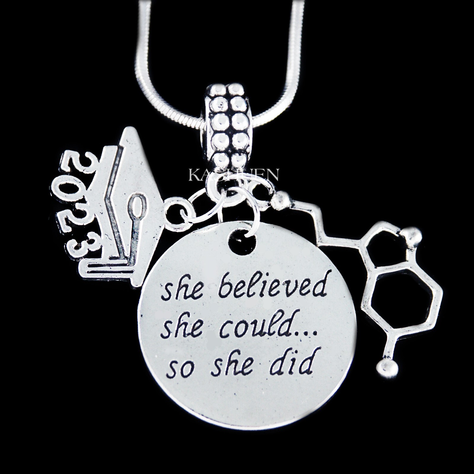 2023 Neuroscience Psychology Biochemistry Chemical Engineering Graduate Necklace