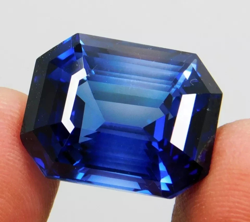 Certified Natural Blue Sapphire Flawless 10.23 Ct Emerald Cut Loose Gemstone A++