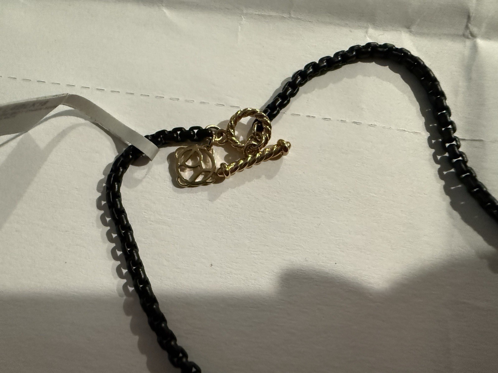 David Yurman Bel Aire 18in Black Box Chain Necklace 925 Silver 14K Lobster